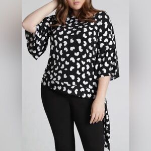 LAST CHANCE! Michael Kors Petal Hearts Flounce Top, Size XS